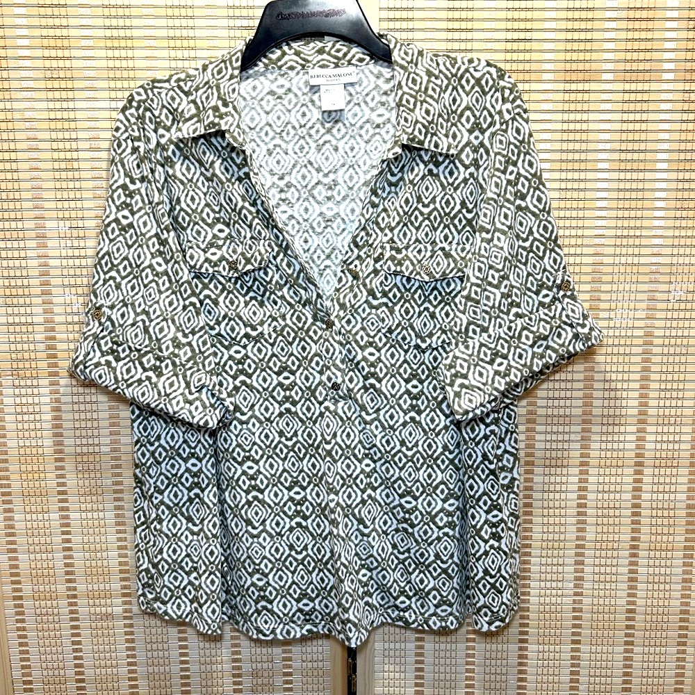 Geometric Pattern Blouse